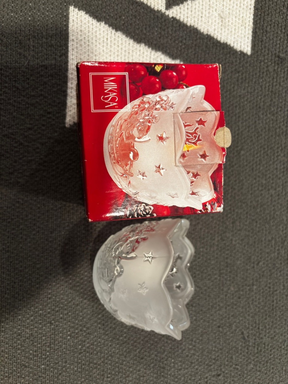 Silent Night Mikasa 3" Votive Candle Holder Holiday Christmas Made in Japan